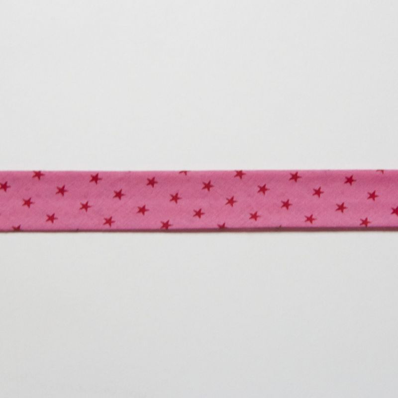 Biais Mix & Match étoiles rose bonbon