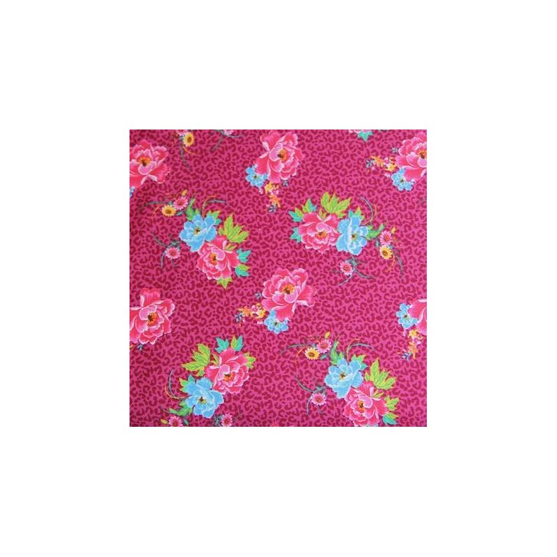 Coton Fleurs fuchsia