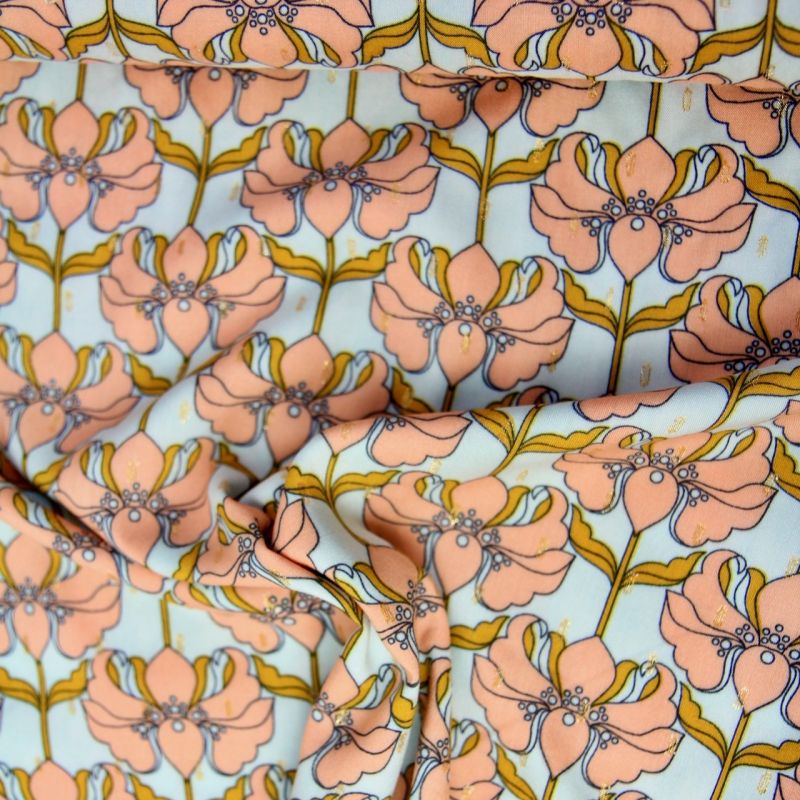 Viscose Bloom pêche ciel