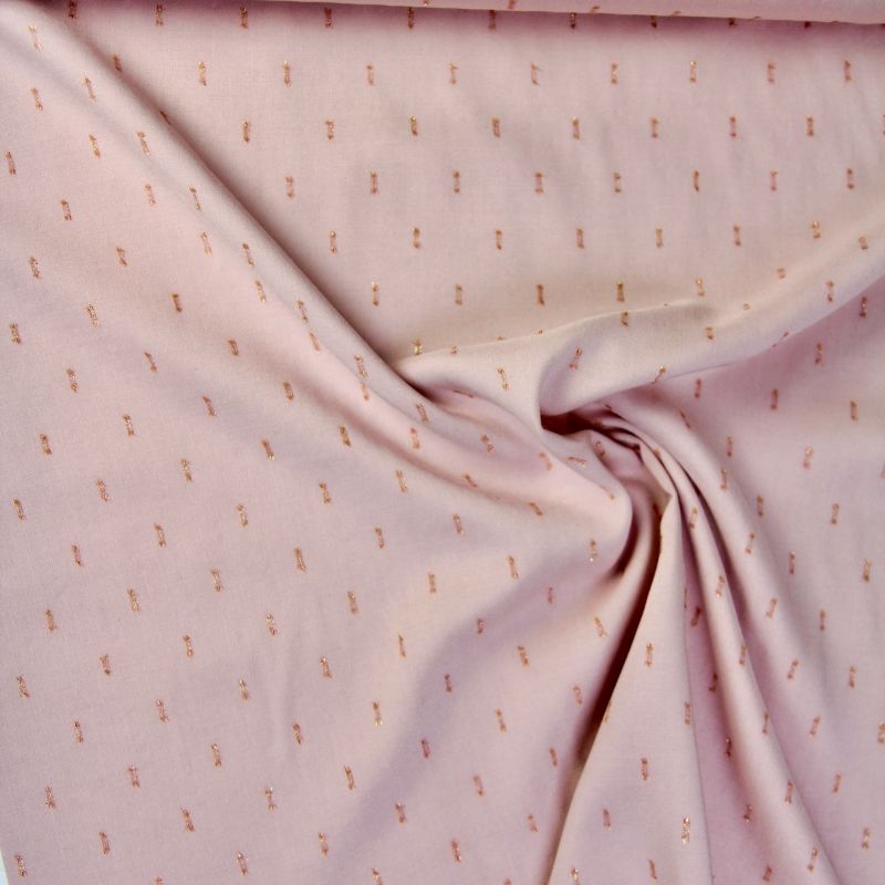 Viscose traits pailletés rose