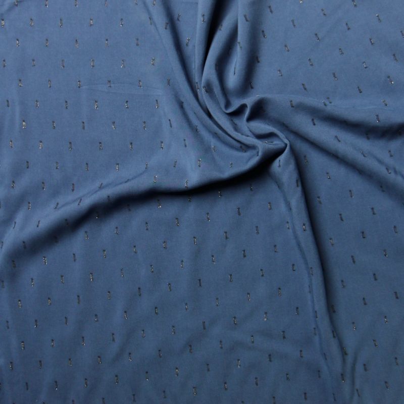 Viscose traits brillant bleu jeans