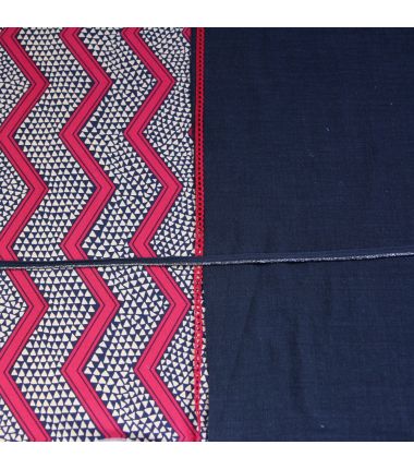 Kit foulard triangle zig-zag fuchsia