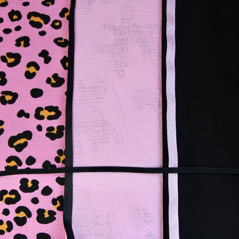 Kit foulard triangle Fun léopard