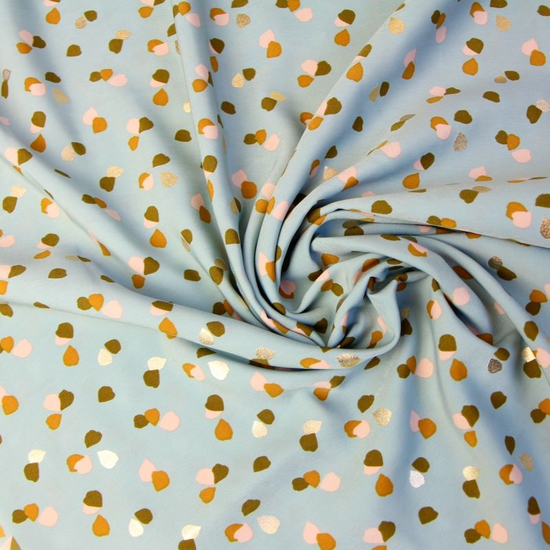 Pearl Peach Spot bleu ciel et or