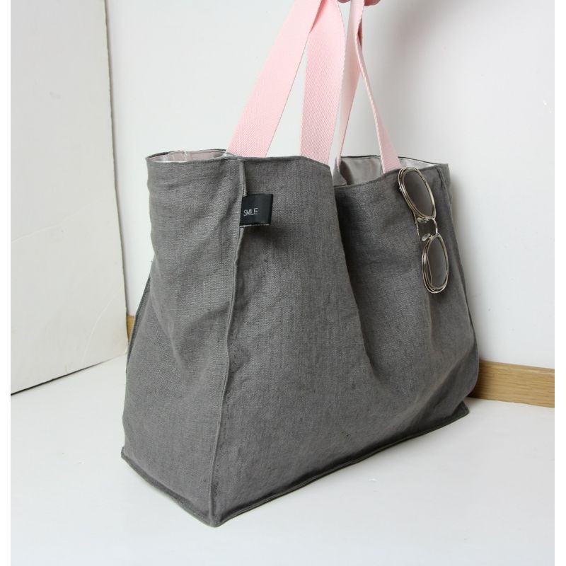 Kit sac cabas lin anthracite