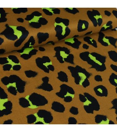 Toile de coton léopard