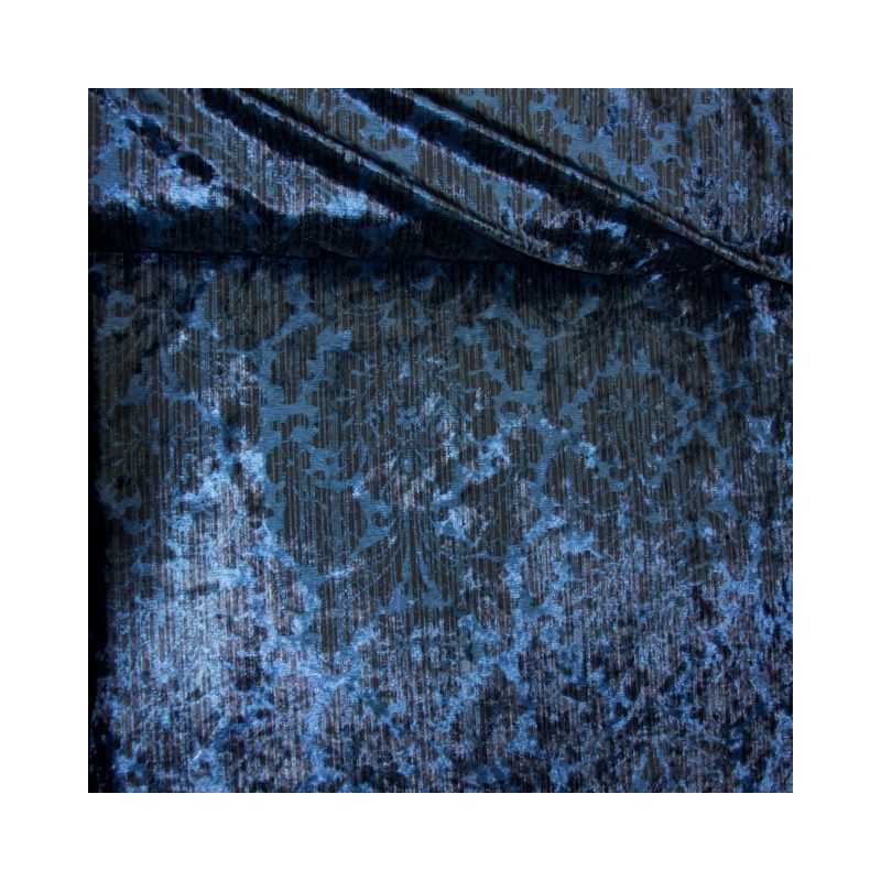 Velours tapisserie bleu