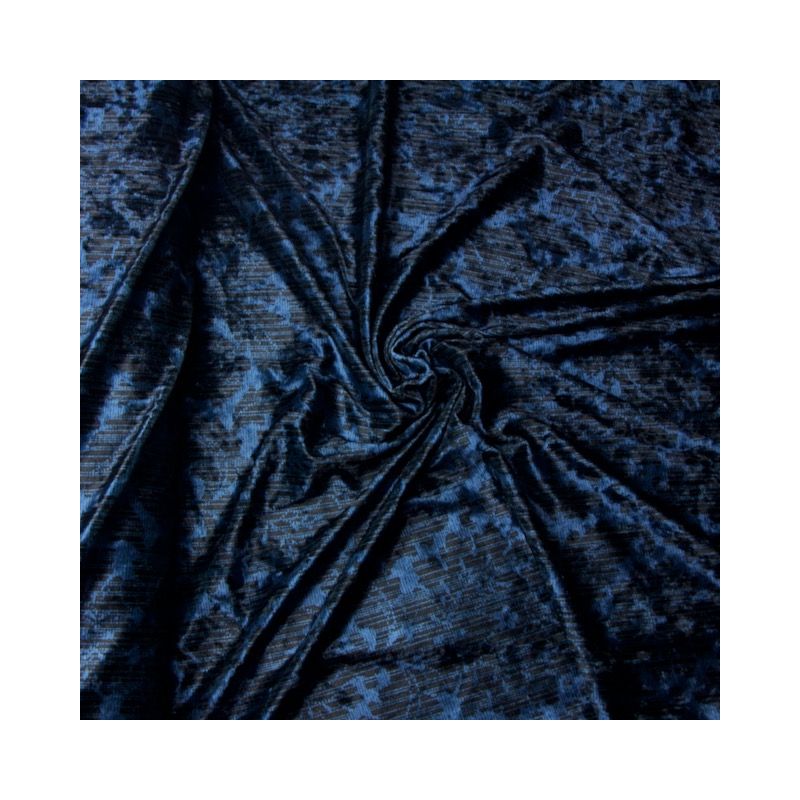 Velours tapisserie bleu