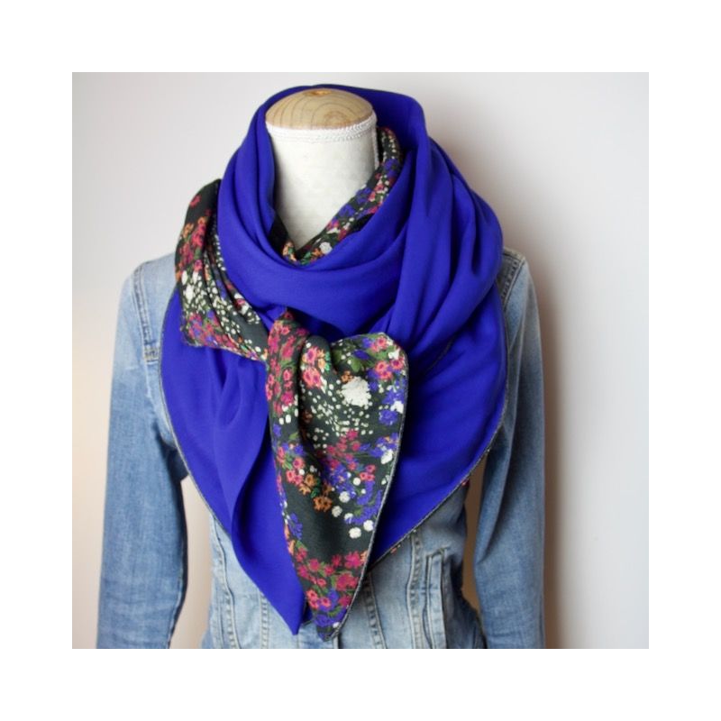 Kit foulard triangle les fleurs séchées