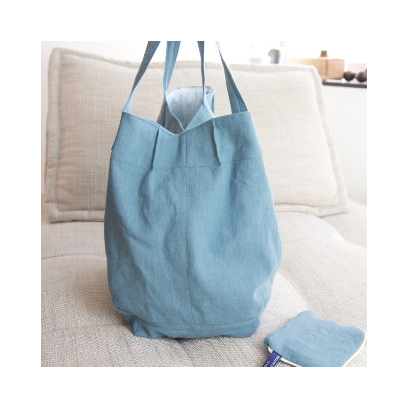 Kit sac Victoria lin bleu orage