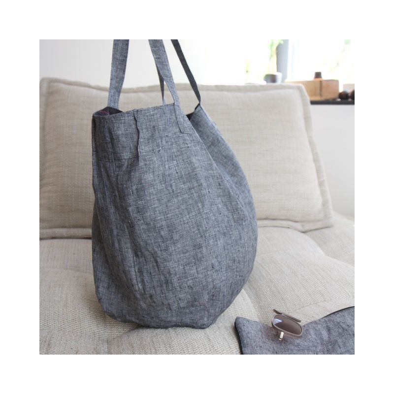 Kit sac Victoria lin gris chiné