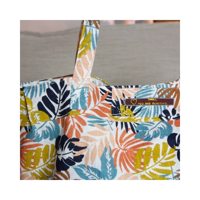 Kit sac Victoria lin coloré feuilles