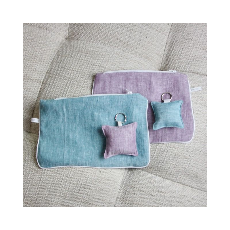 Kit sac Victoria lin menthe chiné