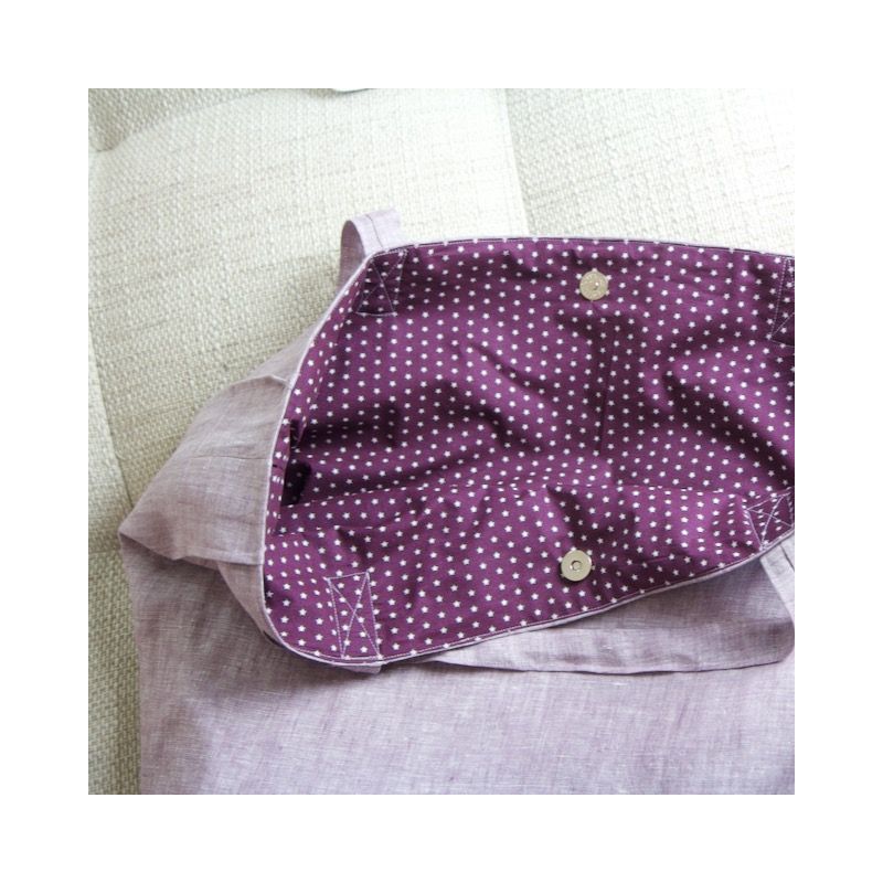 Kit sac Victoria lin parme chiné