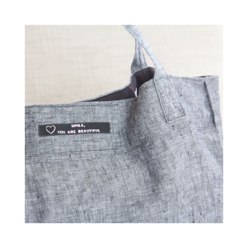 Sac Victoria lin chiné gris