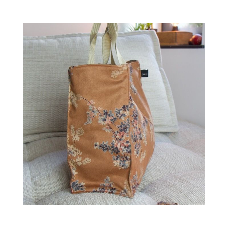 Kit sac cabas suède ocre