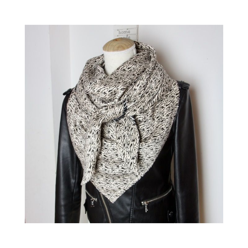 Kit foulard triangle recto-verso Karine