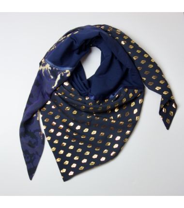 Kit foulard triangle Blue Pepita