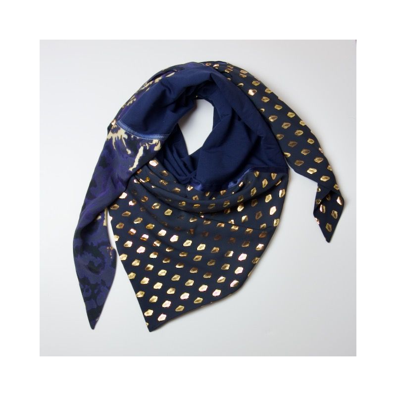 Kit foulard triangle Blue Pepita