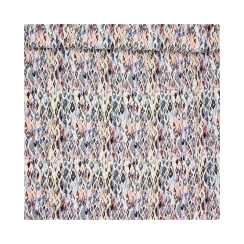 Viscose Mara mauve et abricot