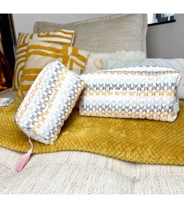 Trousse carrée matelassée Zoé (grande)