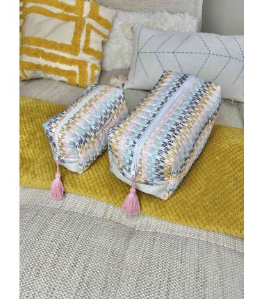 Trousse carrée matelassée Zoé (grande)